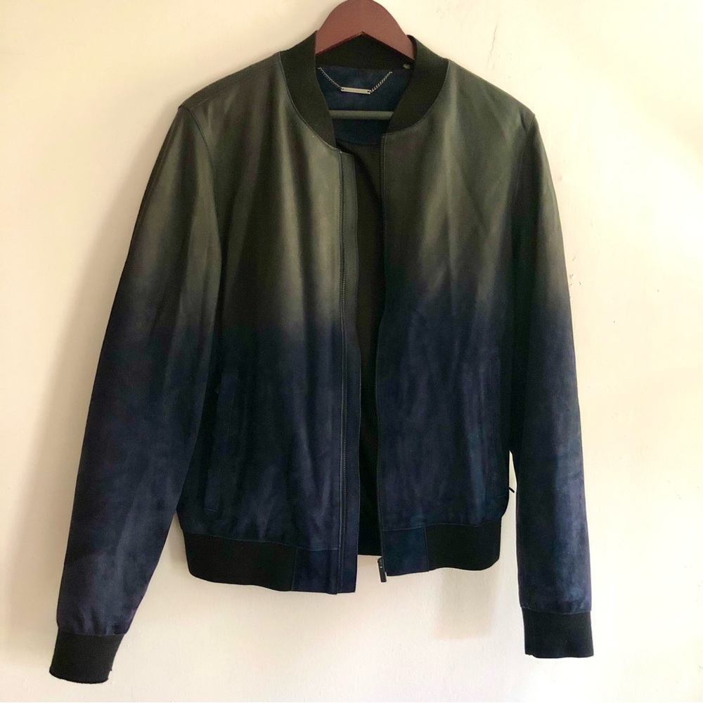 Leather Eli Tahari bomber jacket